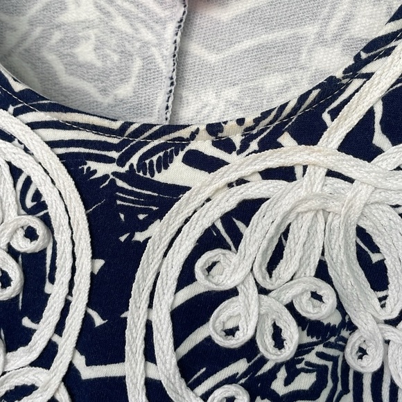 Lilly Pulitzer Oh Cabana Bot Umbrella Print Blue and White Foster Shift Dress XS - Picture 7 of 17